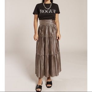 Ba&sh Metallic Skirt